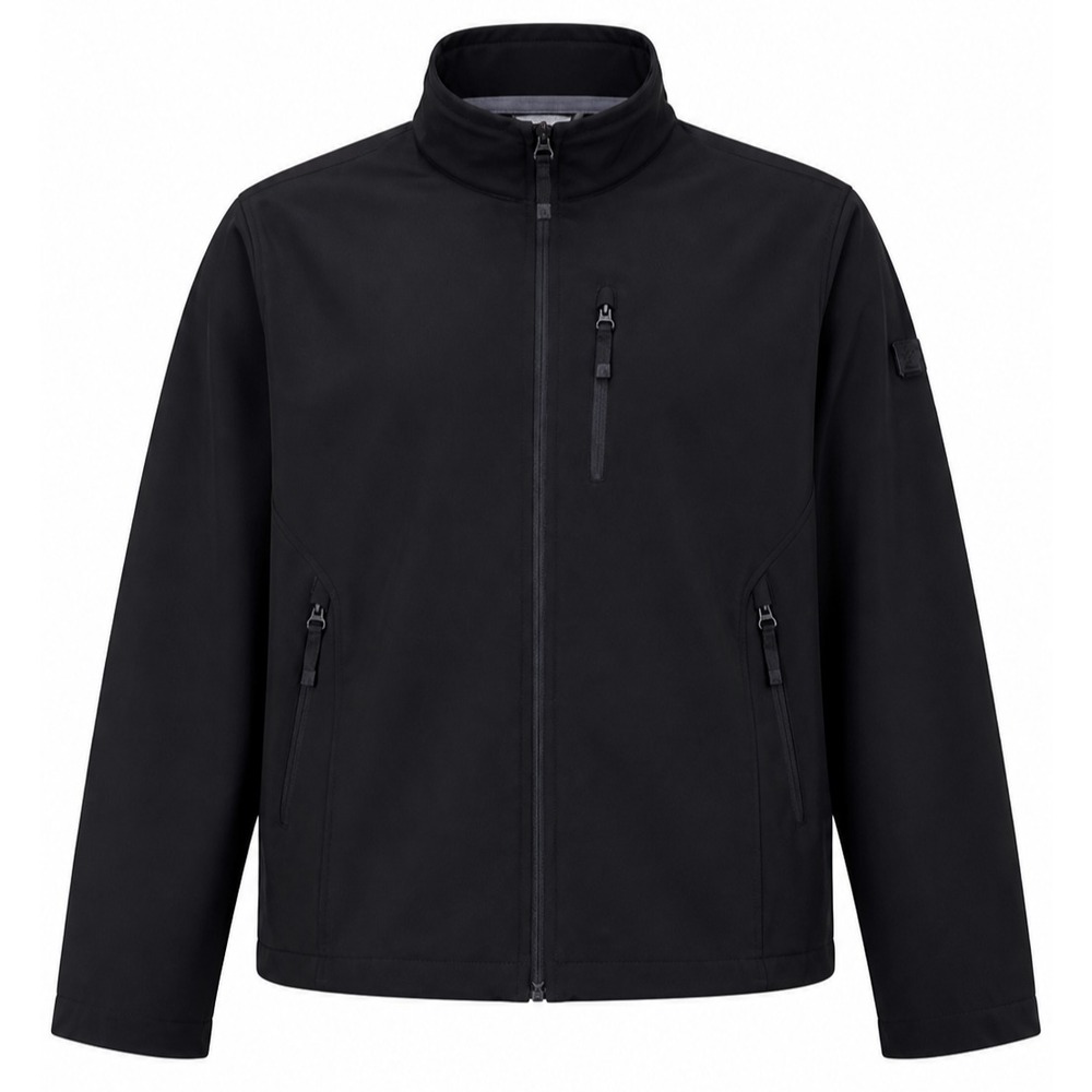 Tumi T Tech Men L Black Soft Shell Travel Jacket Zipper Pockets L8JL EUC